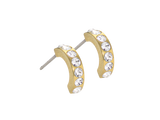 Gold Titanium Brilliance Curved Earrings - 10mm Gold Titanium Brilliance Curved Earrings - 10mm