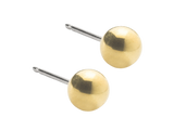 Gold Titanium Ball Stud Earrings - 5mm Gold Titanium Ball Stud Earrings - 5mm