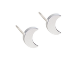 Silver Crescent Moon Stud Earrings - 6mm Silver Crescent Moon Stud Earrings - 6mm
