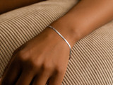 Plain  Silver Bracelet - 15.5-19cm
