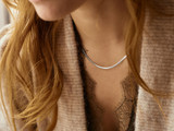 Silver Plain Necklace - 40-46 cm
