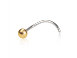 Gold Ball Nose Stud - 3mm