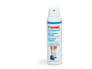 GEHWOL Foot and Shoe Deodorant to neutralize odors, prevent sweat buildup, and keep feet fresh all day