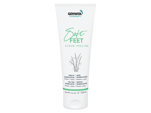GEHWOL Fusskraft Soft Feet Scrub 125ml to gently exfoliate feet and legs, remove dead skin, smooth, and revitalize skin