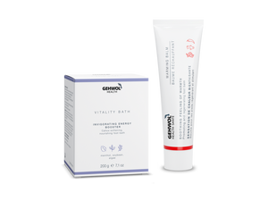 GEHWOL Health Vitality Bath to soften calluses and refresh feet, paired with GEHWOL Health Warming Balm to stimulate circulation, provide soothing warmth, and revive tired feet GEHWOL Health Vitality Bath to soften calluses and refresh feet, paired with GEHWOL Health Warming Balm to stimulate circulation, provide soothing warmth, and revive tired feet