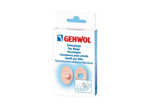 GEHWOL Toe Rings Oval soft felt cushions with plaster layer to protect toes, reduce friction, and relieve pressure points