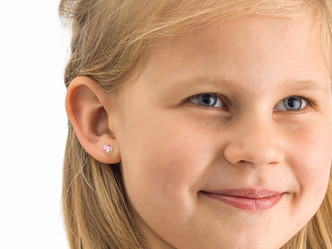 Light Rose Heart Stud Earrings - 6mm