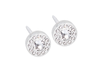 Brilliance Halo Crystal Stud Earrings - 6mm Brilliance Halo Crystal Stud Earrings - 6mm