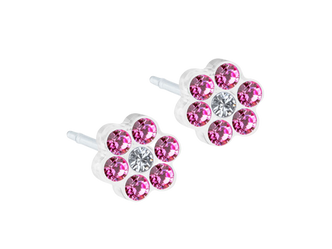 Rose/Crystal Daisy Stud Earrings - 5mm Rose/Crystal Daisy Stud Earrings - 5mm