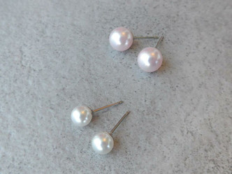 Light Rose Pearl - Medical Titanium - 6mm