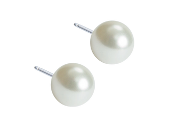White Pearl Earrings - 8mm White Pearl Earrings - 8mm