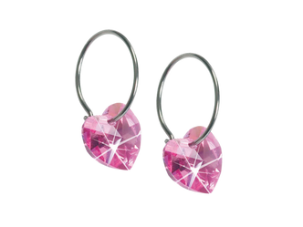 Rose Heart Earrings - 10mm Rose Heart Earrings - 10mm