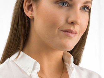 Gold Titanium Ball Stud Earrings - 5mm Gold Titanium Ball Stud Earrings - 5mm
