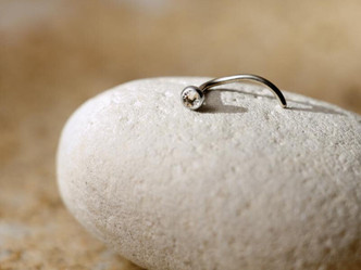 Silver Bezel Crystal Nose Stud - 3mm Silver Bezel Crystal Nose Stud - 3mm