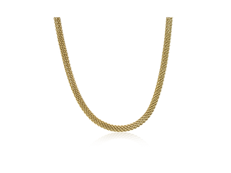 Round Mesh Necklace - Gold - 40-46 cm