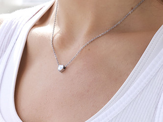 Silver Heart Necklace - 40-45 cm Silver Heart Necklace - 40-45 cm