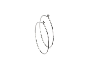 Natural Titanium Hoop Earrings - 25 mm Natural Titanium Hoop Earrings - 25 mm