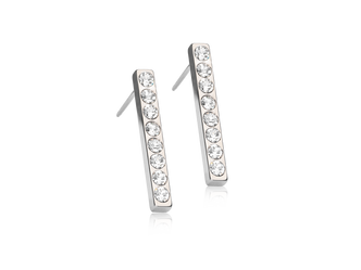 Silver Titanium Brilliance Vertical Bar Earrings - 20 mm Silver Titanium Brilliance Vertical Bar Earrings - 20 mm
