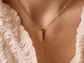 Gold Brilliance Bar Necklace - 20 mm Gold Brilliance Bar Necklace - 20 mm