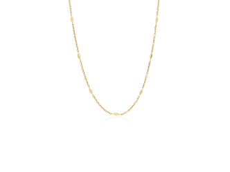 Gold Oval Necklace - 40-46 cm