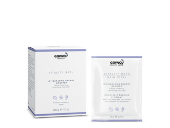 GEHWOL Vitality Bath to soften calluses, cleanse and hydrate tired feet, and leave skin supple and moisturized GEHWOL Vitality Bath to soften calluses, cleanse and hydrate tired feet, and leave skin supple and moisturized