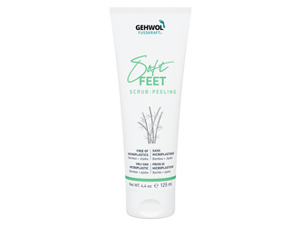 GEHWOL Fusskraft Soft Feet Scrub 125ml to gently exfoliate feet and legs, remove dead skin, smooth, and revitalize skin