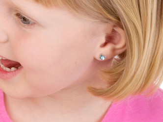 Aquamarine Butterfly Stud Earrings - 8Case - 5mm