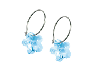 Aquamarine Flower Earrings - 6Case - 12mm