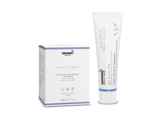 GEHWOL HEALTH Vitality Bath & Care Cream Bundle to soften calluses, hydrate feet paired with GEHWOL Health Care Cream for silky-smooth, nourished skin