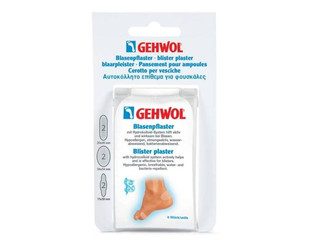 GEHWOL Blister Plaster Large 6 pieces in 3 sizes with hydrocolloid to cushion blisters, relieve pressure, and protect skin