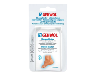 GEHWOL Blister Plaster Large 6 pieces in 3 sizes with hydrocolloid to cushion blisters, relieve pressure, and protect skin