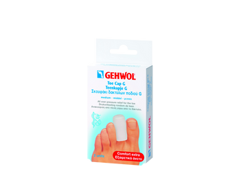 GEHWOL Toe Cap G Medium polymer gel toe protectors 1 pair with packaging box