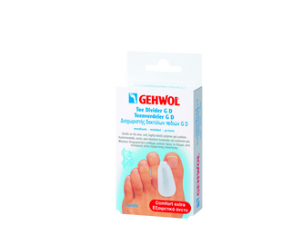 GEHWOL Polymer-Gel Toe Dividers Medium 3 pieces soft gel separators with a packaging box