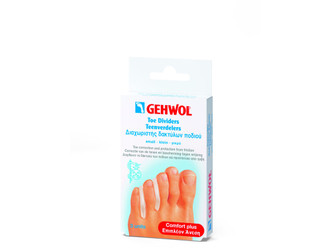 GEHWOL Polymer-Gel Toe Dividers Small 3 pieces soft gel separators with a packaging box GEHWOL Polymer-Gel Toe Dividers Small 3 pieces soft gel separators with a packaging box