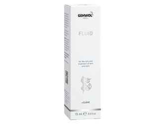 GEHWOL Fluid targeted liquid care solution in a packaging box