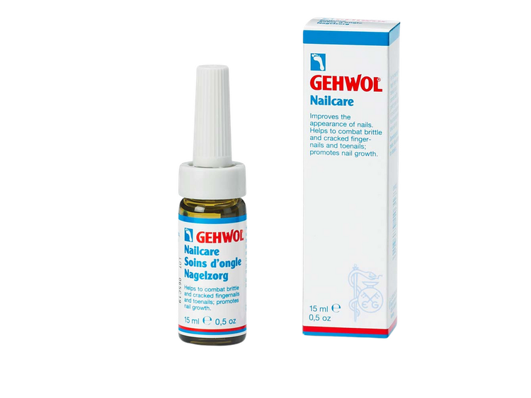 GEHWOL Nailcare 15ml to strengthen fragile nails, provide moisture and protection, and enhance skin appearance.