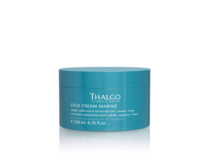Cold Cream Marine 24H Deeply Nourishing Body Cream 200ml to intensely hydrate dry, sensitive skin, restore comfort, and strengthen the skin barrier for 24-hour moisture.