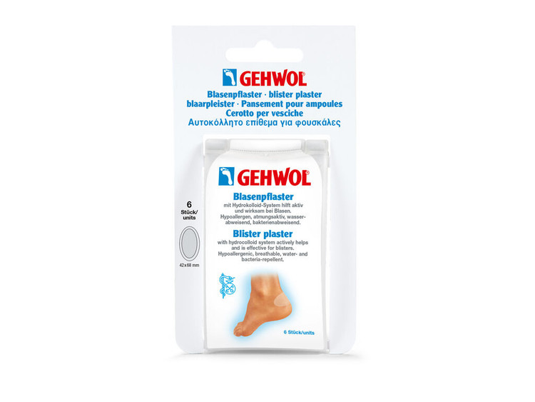 GEHWOL Blister Plaster Large 6 pieces hydrocolloid pads to cushion blisters, reduce pressure, promote healing, and protect skin GEHWOL Blister Plaster Large 6 pieces hydrocolloid pads to cushion blisters, reduce pressure, promote healing, and protect skin