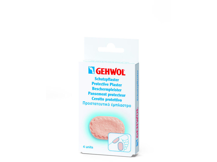 GEHWOL Protective Plaster Oval 4 pieces soft moleskin adhesive pads to prevent pressure pain, reduce friction, and protect skin GEHWOL Protective Plaster Oval 4 pieces soft moleskin adhesive pads to prevent pressure pain, reduce friction, and protect skin