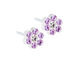 Violet/Crystal Daisy Stud Earrings - 5mm Violet/Crystal Daisy Stud Earrings - 5mm