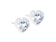 Crystal Heart Stud Earrings - 6mm Crystal Heart Stud Earrings - 6mm