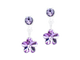 Violet Flower Dangle Earrings - 4/6mm Violet Flower Dangle Earrings - 4/6mm