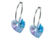Aquamarine Heart Earrings - 10mm