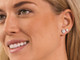 Silver Brilliance Halo Crystal Stud Earrings - 8mm Silver Brilliance Halo Crystal Stud Earrings - 8mm
