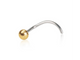 Gold Ball Nose Stud - 3mm