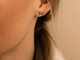 Silver Titanium Plain V Stud Earrings - 8 mm Silver Titanium Plain V Stud Earrings - 8 mm