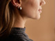 Silver Titanium Chunky Curved Earrings - 15 mm Silver Titanium Chunky Curved Earrings - 15 mm