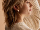 Gold Titanium Chunky Curved Earrings - 15 mm Gold Titanium Chunky Curved Earrings - 15 mm