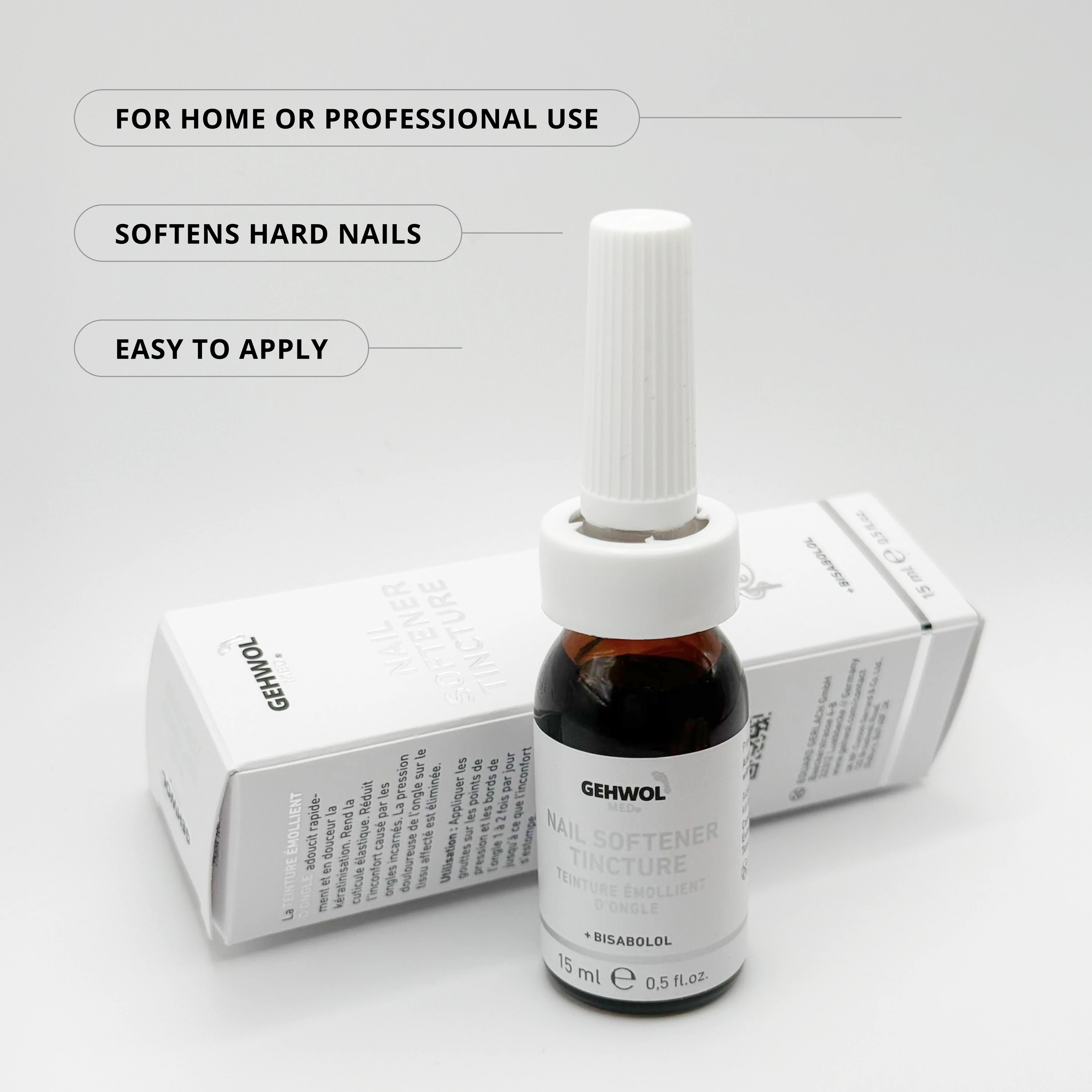 Bienfaits de la teinture adoucissante pour ongles GEHWOL MED
