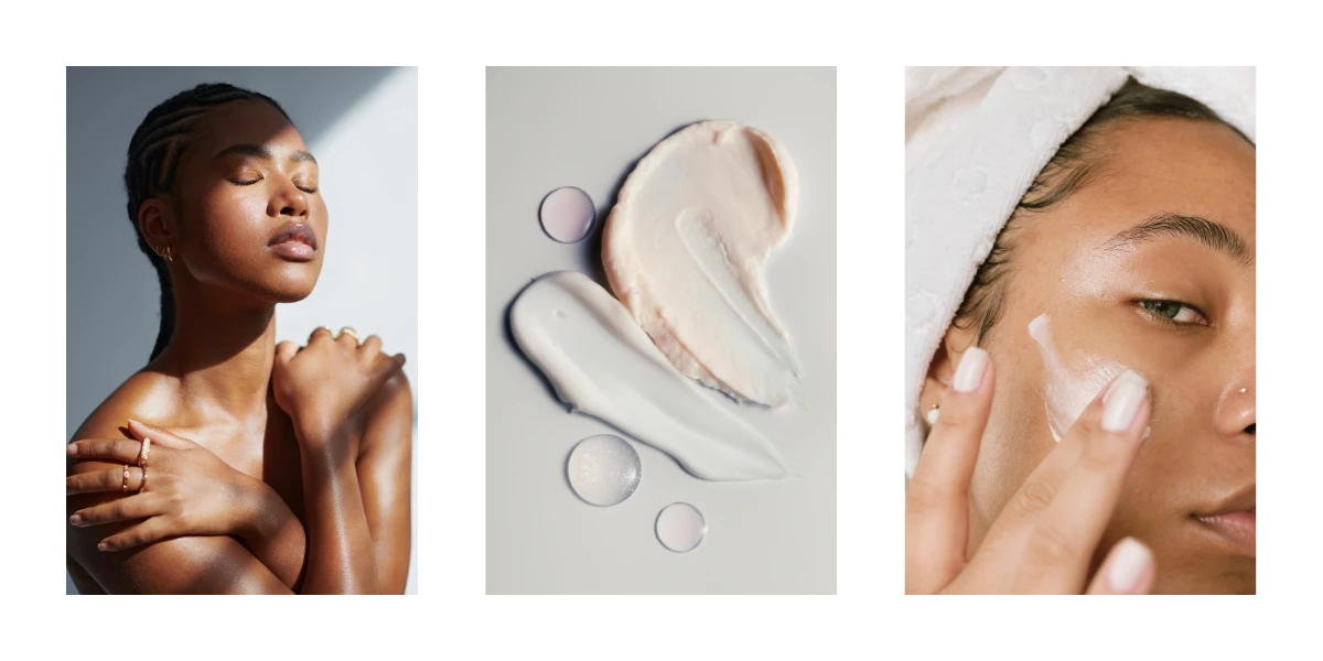 Spa-grade skincare textures and self-care moments